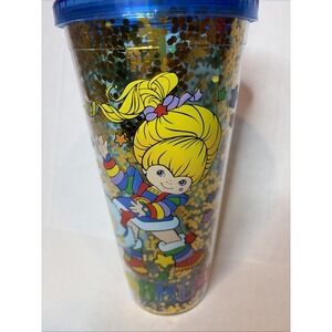Rainbow Brite Tumbler Cup 32 oz Sparkle Gold Glitter Twink 1980s Style Brand New